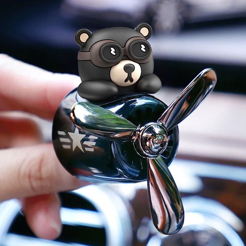 Air Bear Car Air Freshener Pilot Air Vent Clip On Fresh Driving Aroma