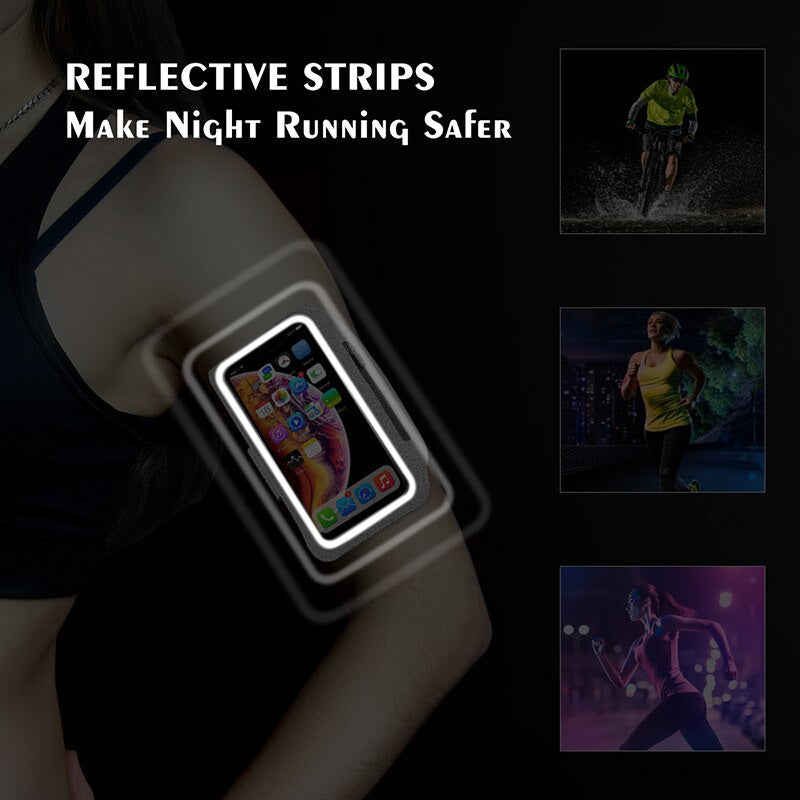 Fitness Armband Phone Holder Secure Zipper Pocket Running Cycling Sports For iPhone 14 13 12 11 Pro Max XR Samsung S22 S23 Ultra