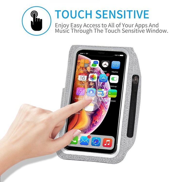 Touchscreen Armband Phone Holder With Zipper Pocket For Running Cycling Sports For iPhone 14 13 12 11 Pro Max XR Samsung S22 S23 Ultra