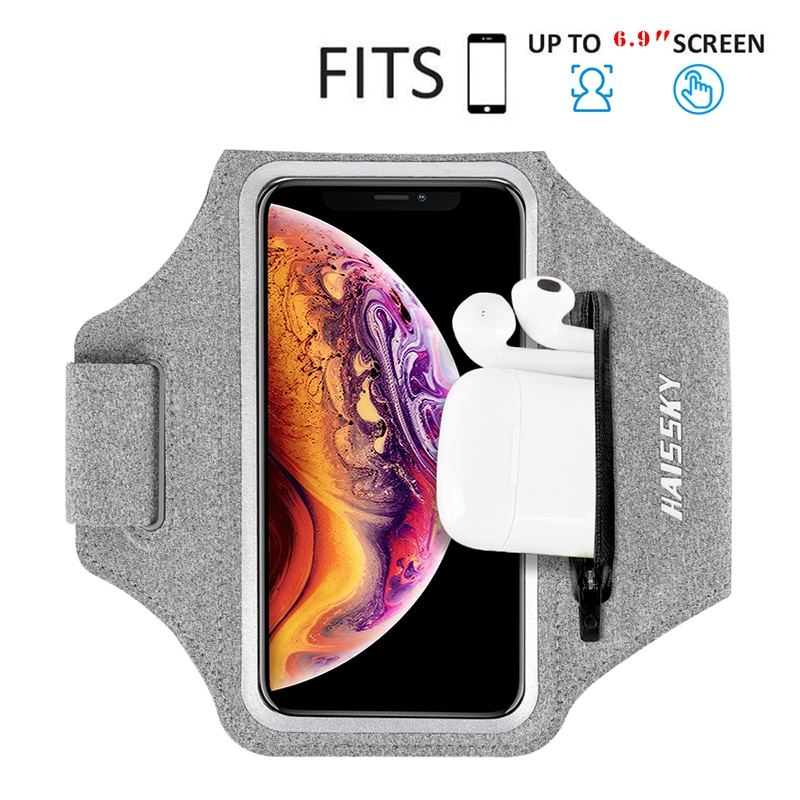 Fitness Armband Phone Holder Secure Zipper Pocket Running Cycling Sports For iPhone 14 13 12 11 Pro Max XR Samsung S22 S23 Ultra