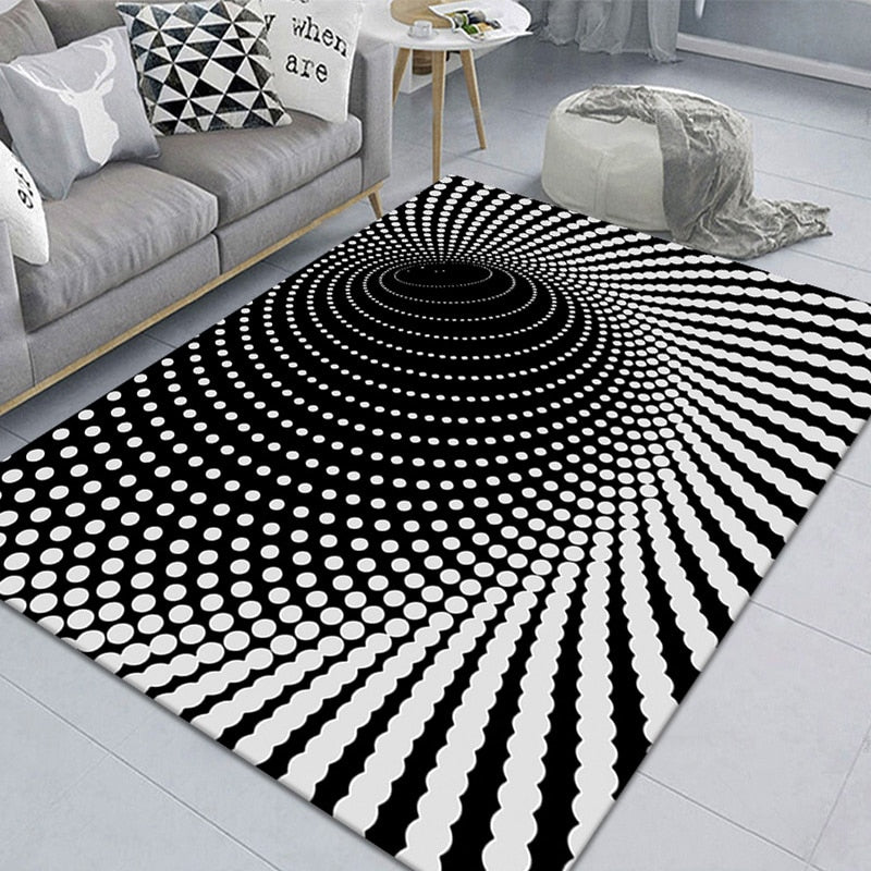 Optical Illusion 3D Vortex Rugs Trippy Home Floor Mats