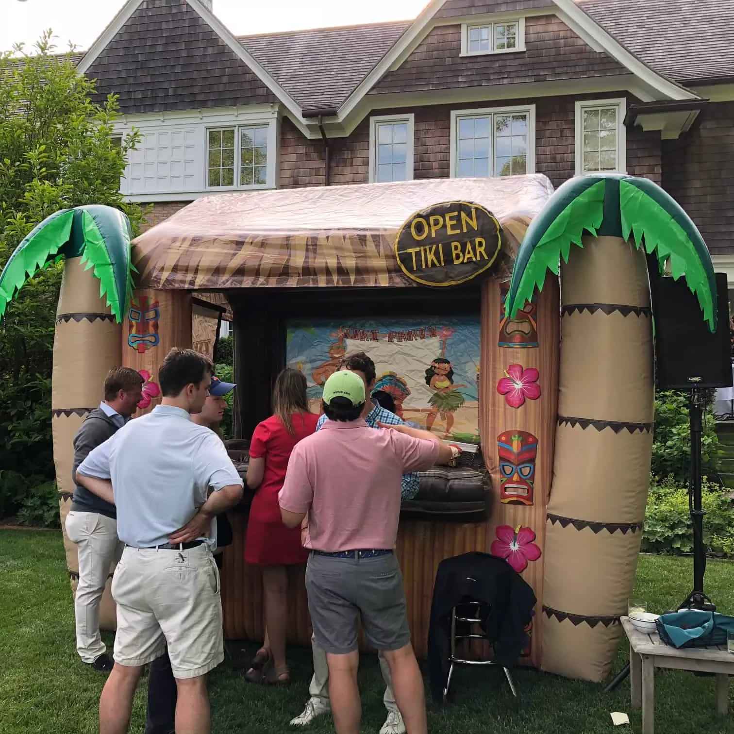 Tiki Hut Pop Up Inflatable Pool Bar Tropical Cocktail Backyard Party