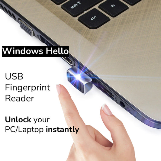 Computer Fingerprint Lock USB Windows Hello Reader Biometric Laptop & PC Dongle Scanner Padlock