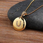 Personalised Your Name Initials Gold Necklace Letter Alphabet A to Z Charm Pendant Jewellery