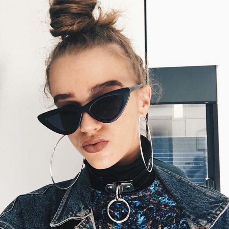 Vintage Cat Eye Sunglasses Classic Movie Star Design
