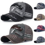 Vintage Denim Baseball Cap American Trucker Country Rancher Distressed