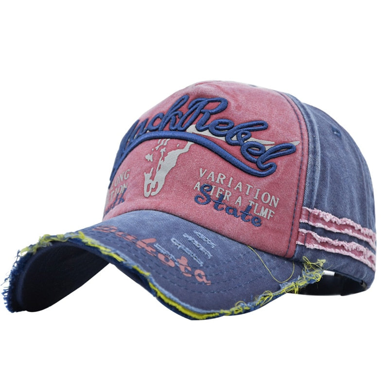 Vintage Denim Baseball Cap American Trucker Country Rancher Distressed