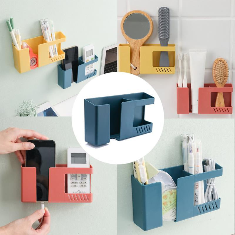 Tidy Storage Box Wall-Mounted For Mobile Cell Phones, TV & Air-Con Remote Controls