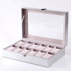 Deluxe Watch Storage Case Glass Luxury Watches Organiser Premium Display Box