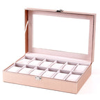 Deluxe Watch Storage Case Glass Luxury Watches Organiser Premium Display Box