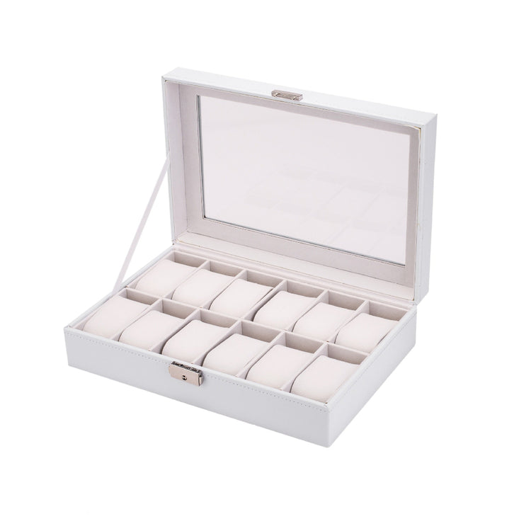 Watch Storage Box Glass Luxury Watches Organiser Premium Display Case Dust-Free