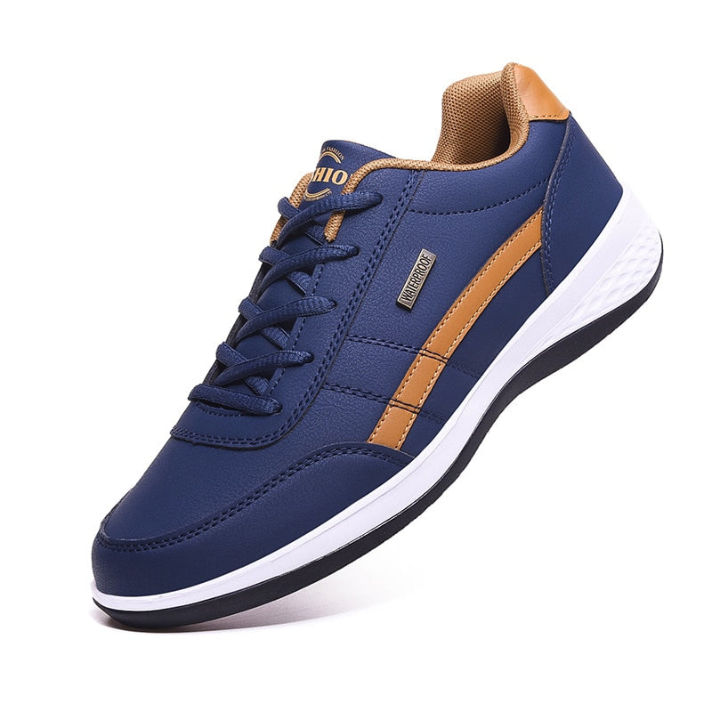 Waterproof Leather Stylish Quality Lightweight Sneakers Shoes Unisex Runners Trainers