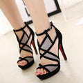 Peep Toe High Heels Women's Party Heel Shoes 8cm