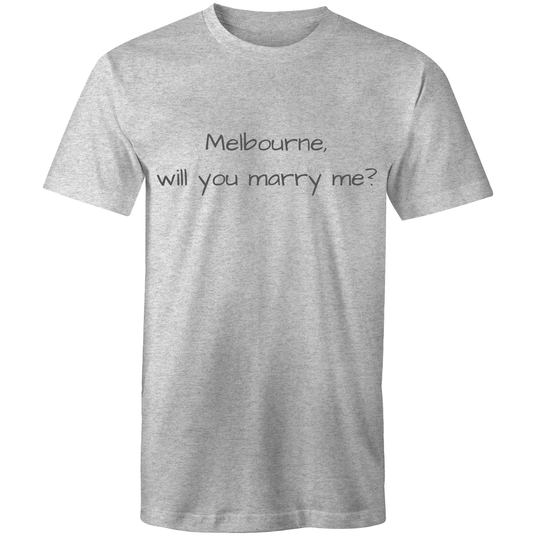 Will You Marry Me? Men's T-shirt Melbourne Marriage Proposal - Funny Tee