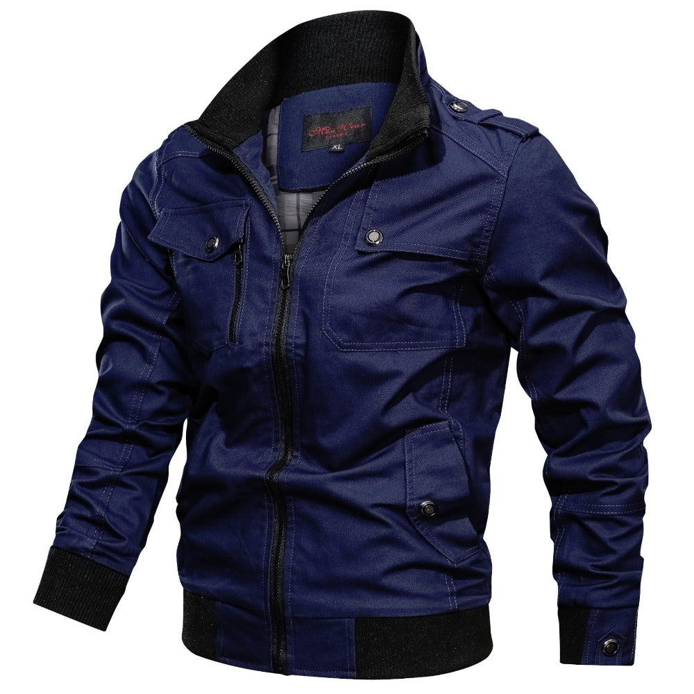 Windbreaker Outwear Bomber Jacket Streetwear Men's
