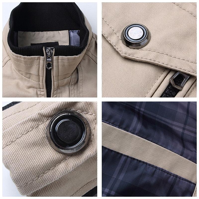 Windbreaker Outwear Bomber Jacket Streetwear Men's