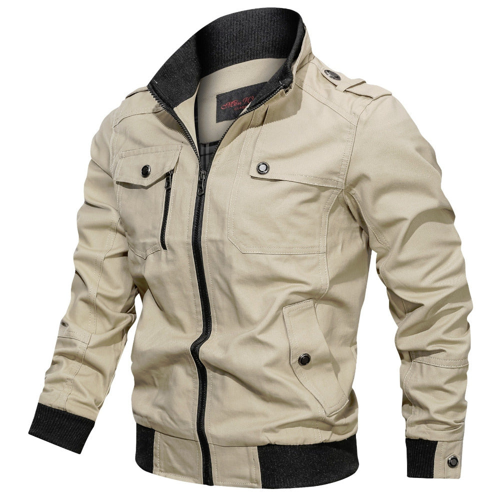 Windbreaker Outwear Bomber Jacket Streetwear Men's