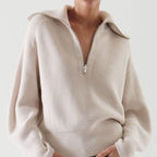 Women's Turtleneck Zip Up Sweater