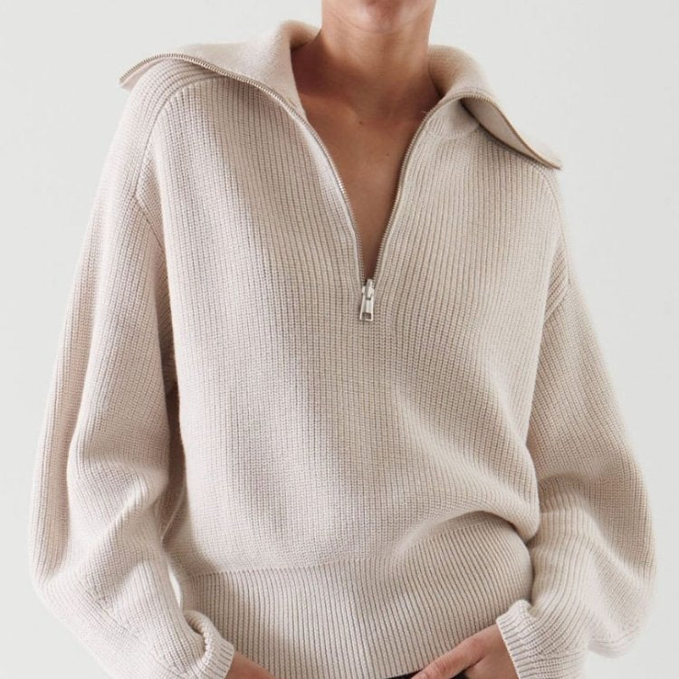 Women's Turtleneck Zip Up Sweater