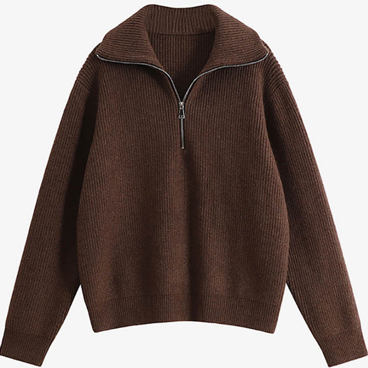 Women's Turtleneck Zip Up Sweater
