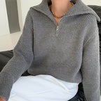 Women's Turtleneck Zip Up Sweater
