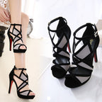 Peep Toe High Heels Women's Party Heel Shoes 8cm