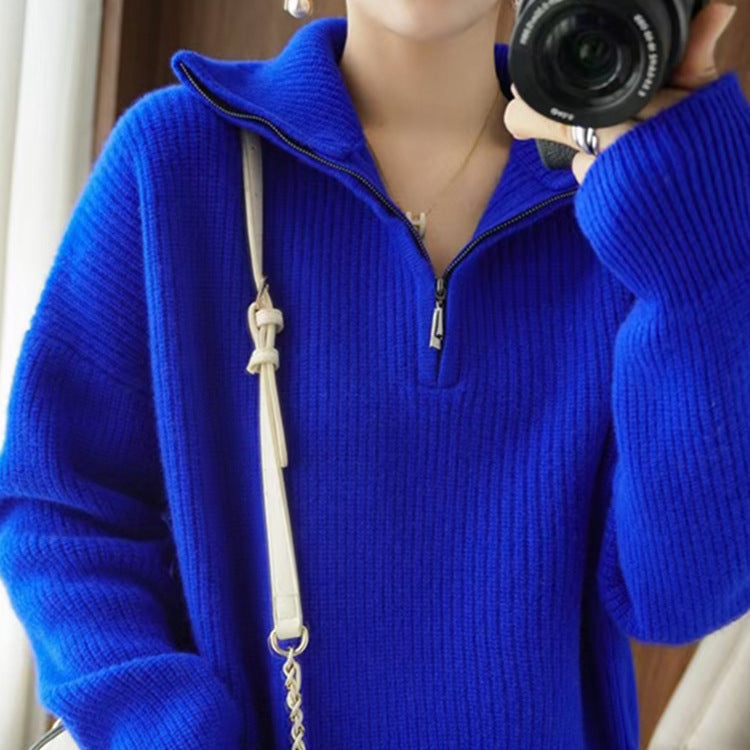 Women's Turtleneck Zip Up Sweater