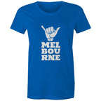 Women's T-shirt "Melbourne Shaka" Rock On Funny Hand Sign
