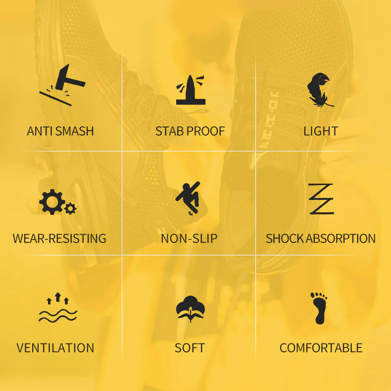 Safety Sneakers Steel Capped Work PPE Breathable Lightweight Shoes