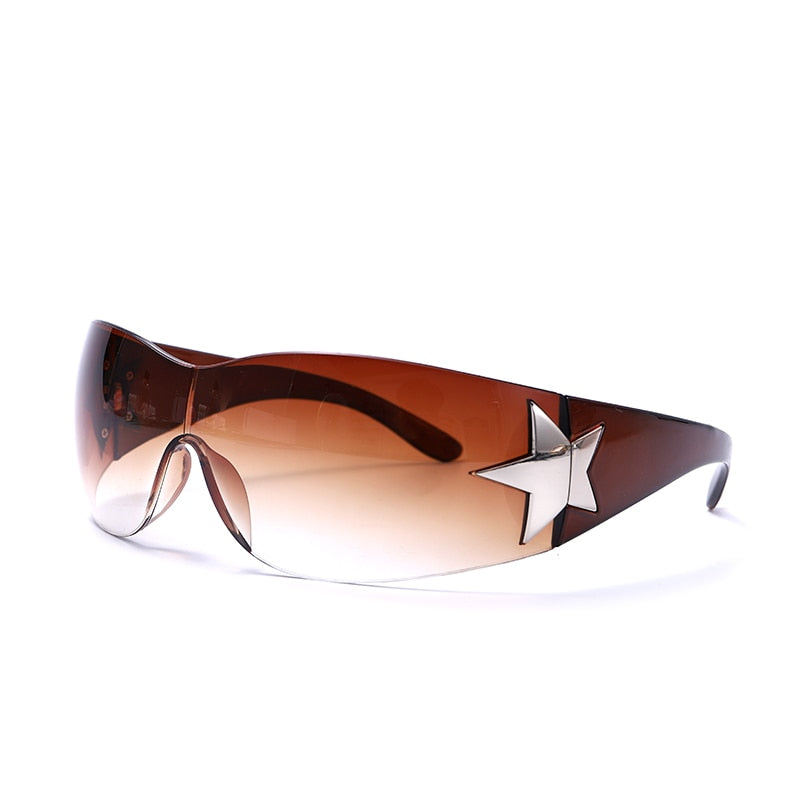 Wrap Hollywood Star Sunglasses Punk Rebel Rocker Y2K