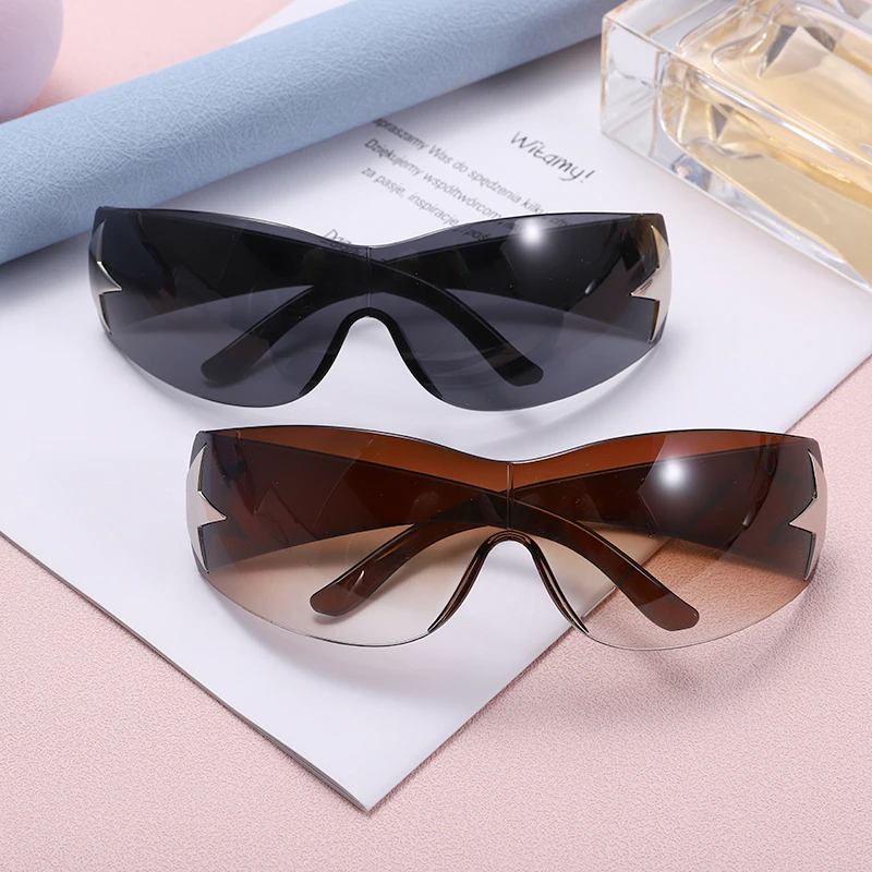 Wrap Hollywood Star Sunglasses Punk Rebel Rocker Y2K
