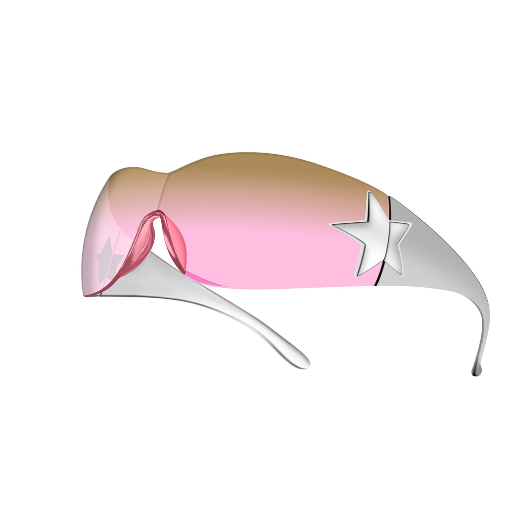 Wrap Hollywood Star Sunglasses Punk Rebel Rocker Y2K