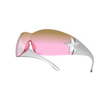 Wrap Hollywood Star Sunglasses Punk Rebel Rocker Y2K
