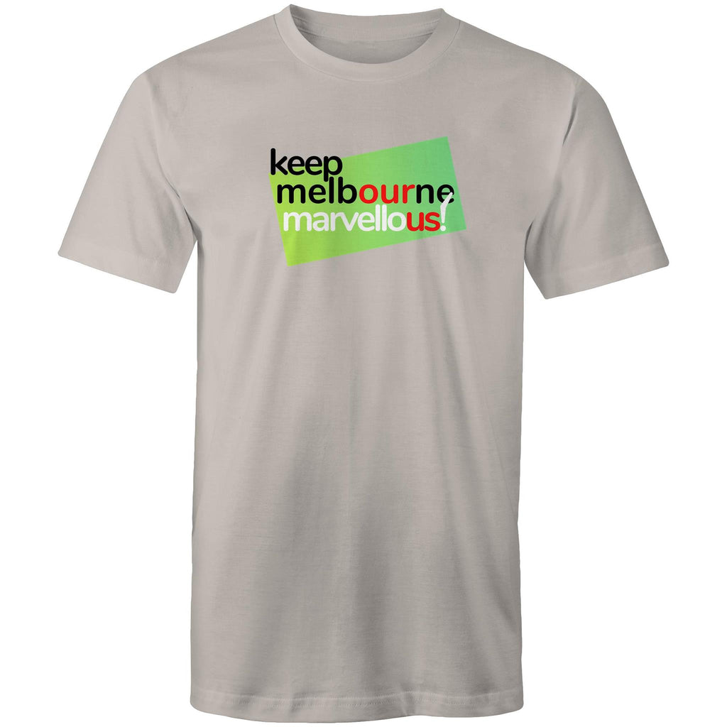 Men's T-shirt "Keep Melbourne Marvellous!" Hoddle Grid Garden State Green Design Plus Sizes Tee