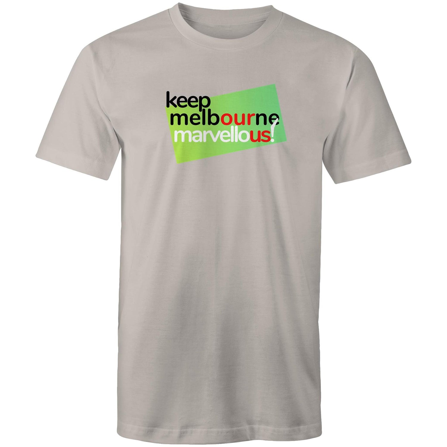 Men's T-shirt "Keep Melbourne Marvellous!" Hoddle Grid Garden State Green Design Tee