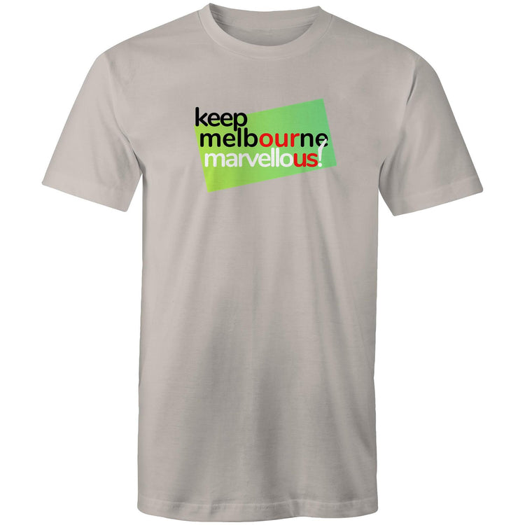 Men's T-shirt "Keep Melbourne Marvellous!" Hoddle Grid Garden State Green Design Tee