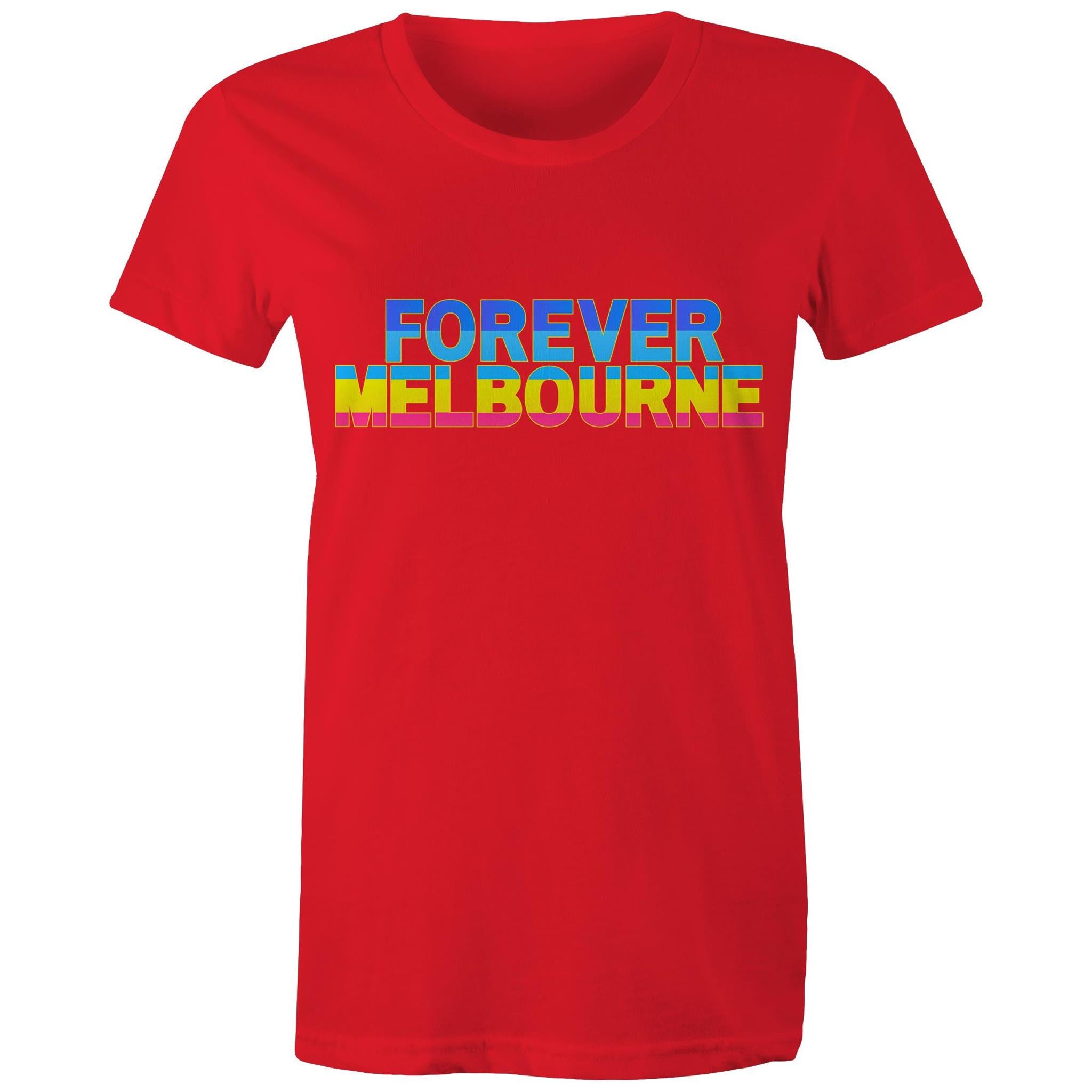 Forever Melbourne - Women's Colourful Rainbow T-shirt