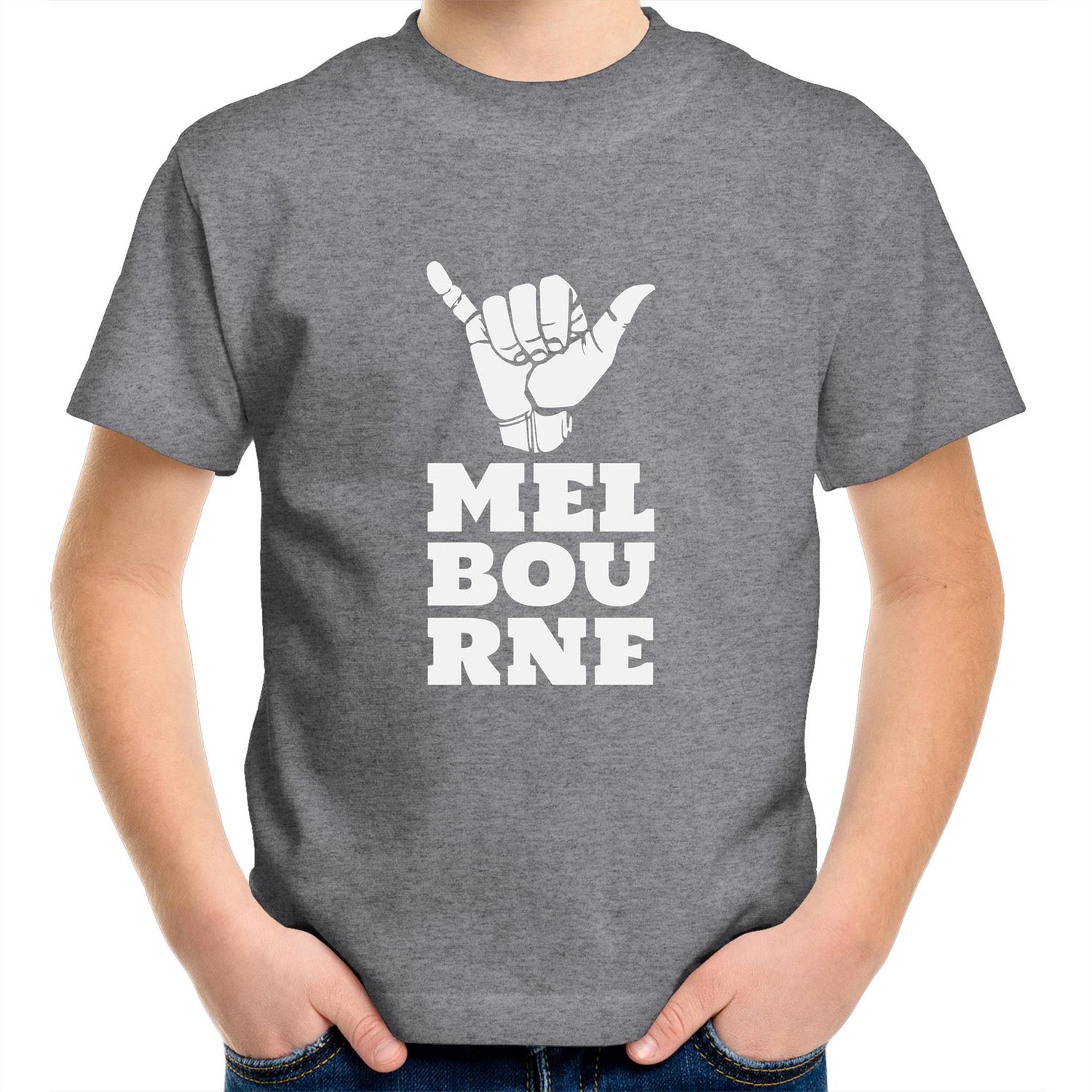 Trendy "Melbourne Shaka" Hand Gesture - Kids T-shirt Design Tee