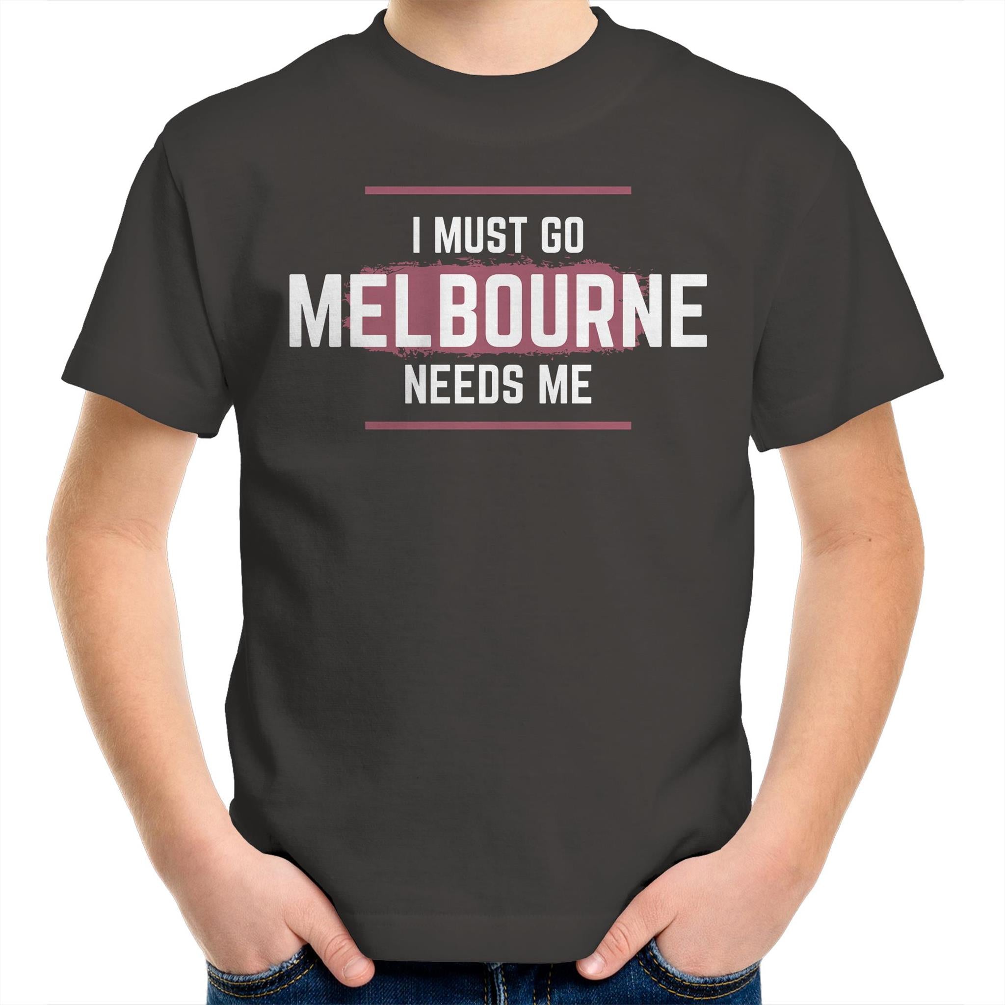 Funny Kids Superhero T-shirt "Melbourne Needs Me" Unisex Tee