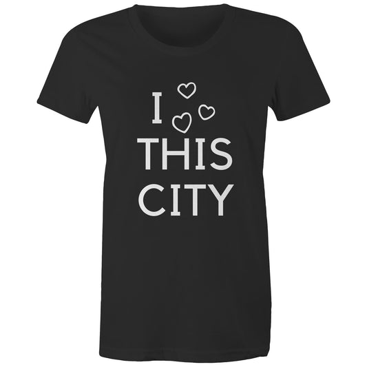 "I 🤍 Love This City" - Women's Statement Slogan Design T-shirt