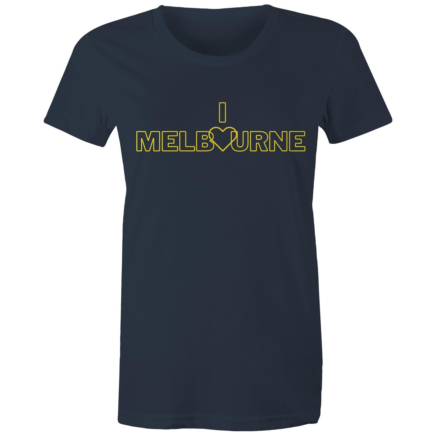 I Love 🤍 Melbourne - Women's Ladies Slogan T-shirt