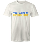 Men's Funny T-shirt "You Had Me At Melbourne" Famous Jerry Maguire Movie Quote Plus Sizes