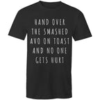 Funny Men's Breakfast T-shirt "Hand Over Smashed Avocado No One Gets Hurt"