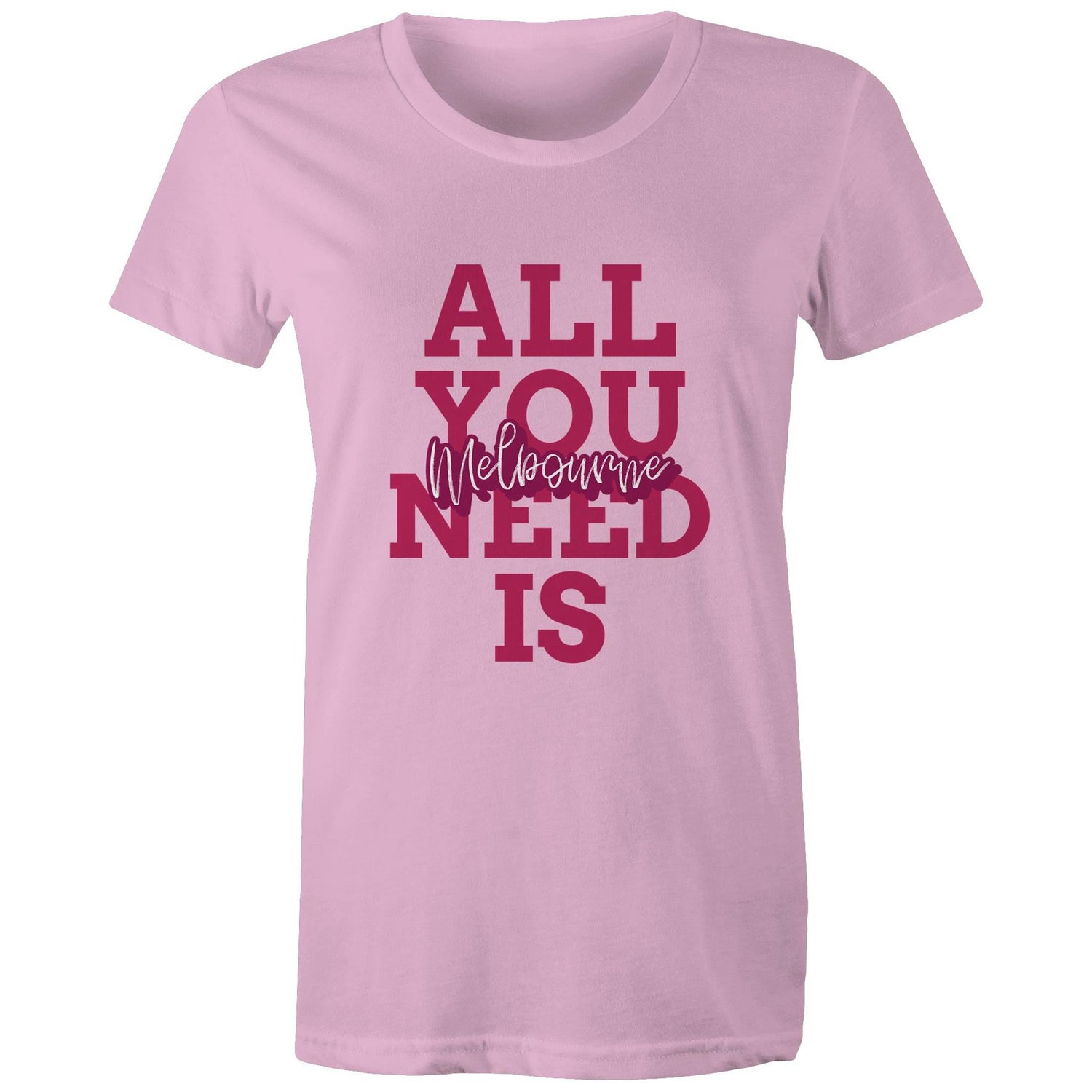 "All You Need Is Melbourne" - Women's Slogan T-Shirt