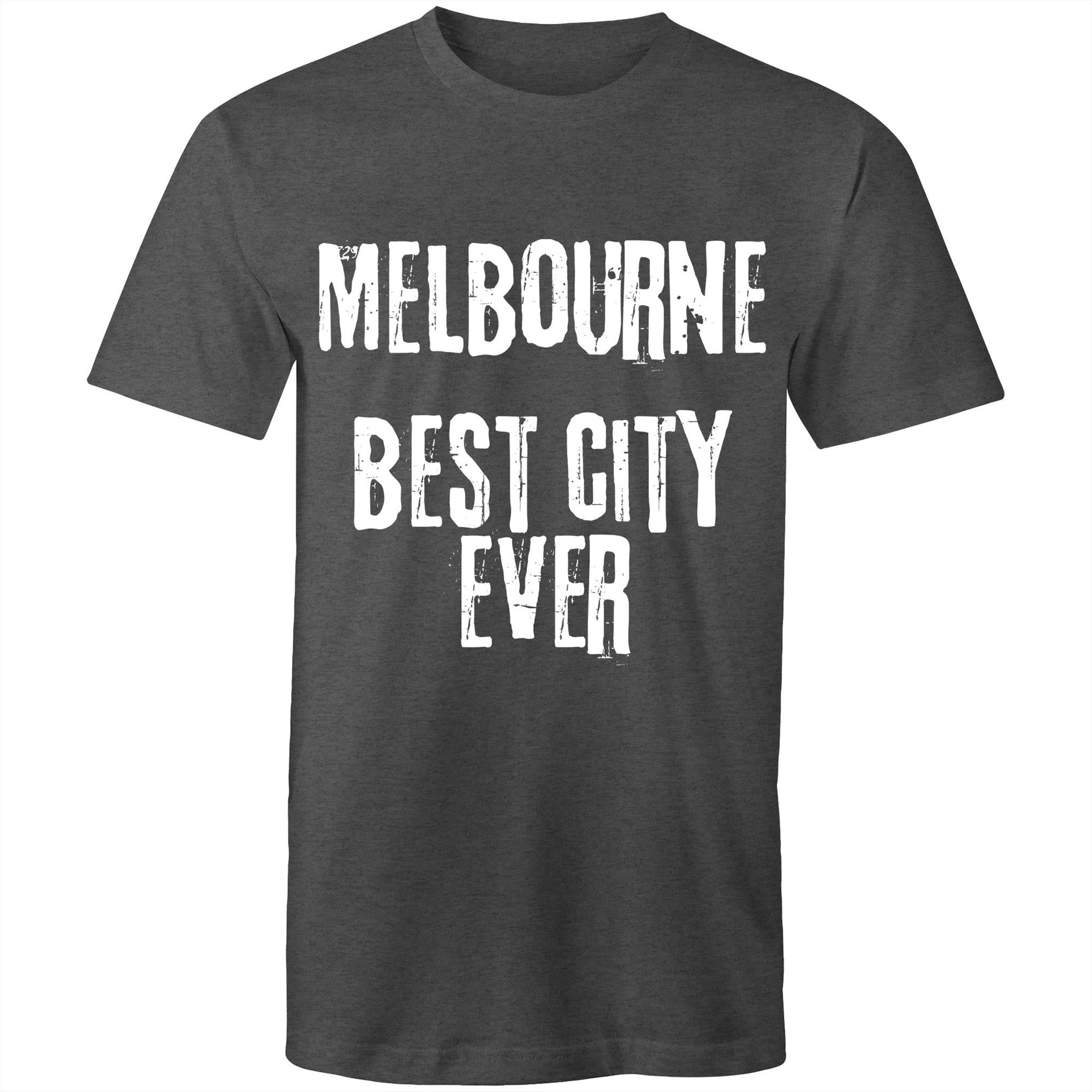 Men's T-shirt "Melbourne Best City Ever" Slogan Grunge Tee