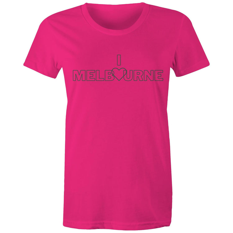 I Love 🤍 Melbourne - Women's Ladies Slogan T-shirt