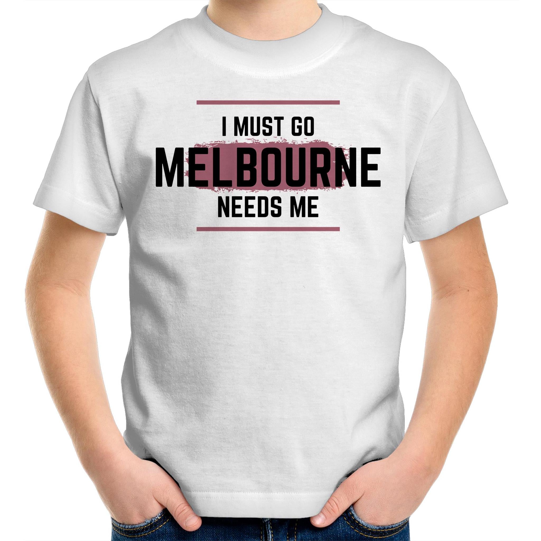 Funny Kids Superhero T-shirt "Melbourne Needs Me" Unisex Tee