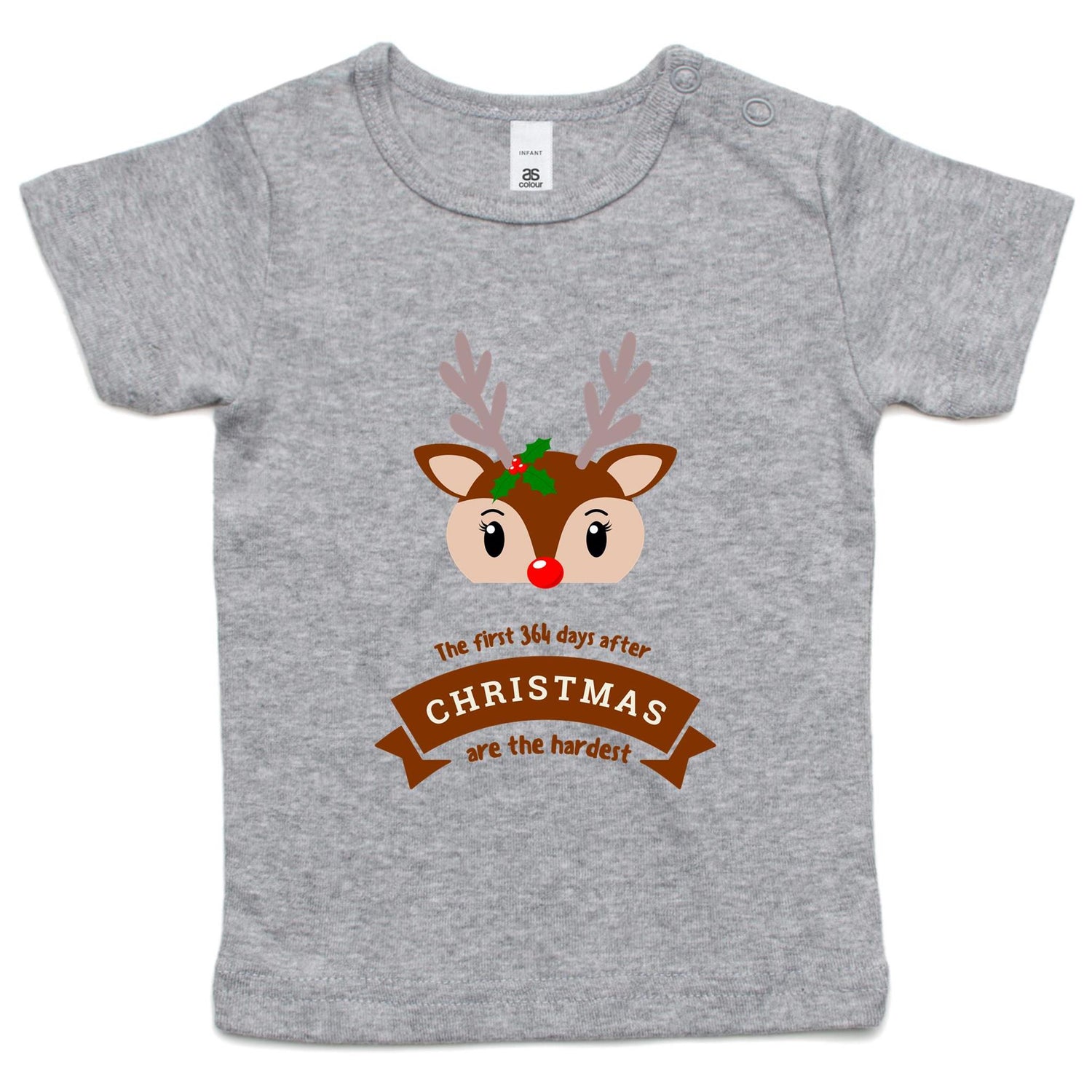 Funny Christmas T-shirt "The First 364 Days After Xmas Are The Hardest" - Infant Wee Tee Kids Tee