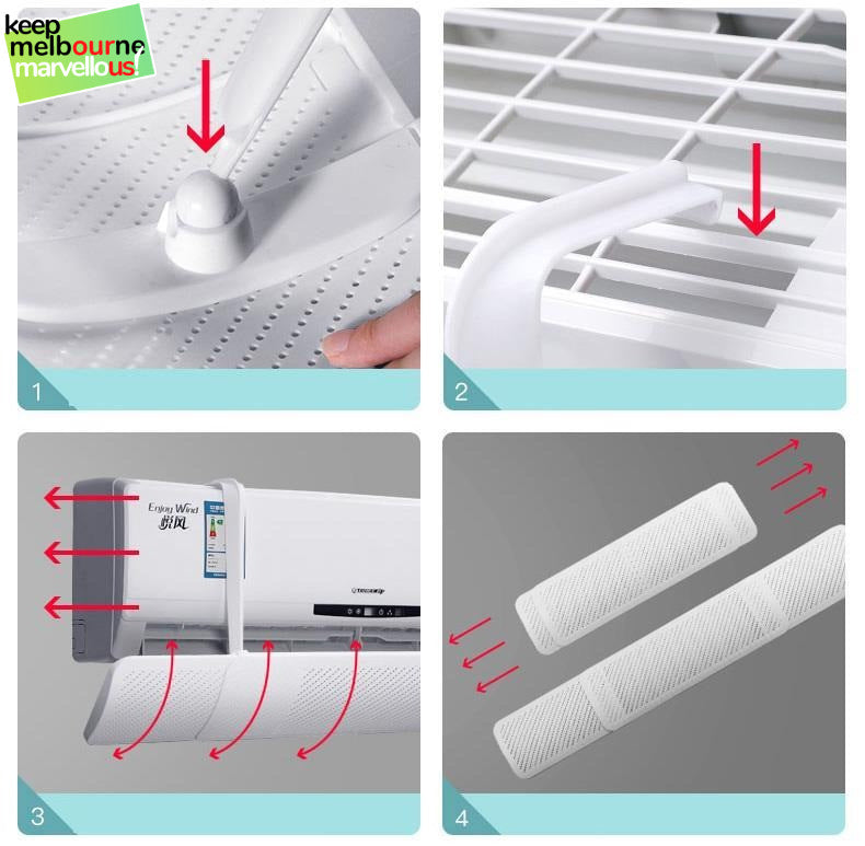 Air Conditioner Deflector Wind Shield Redirect Blowing Baffle Cover Universal Fit