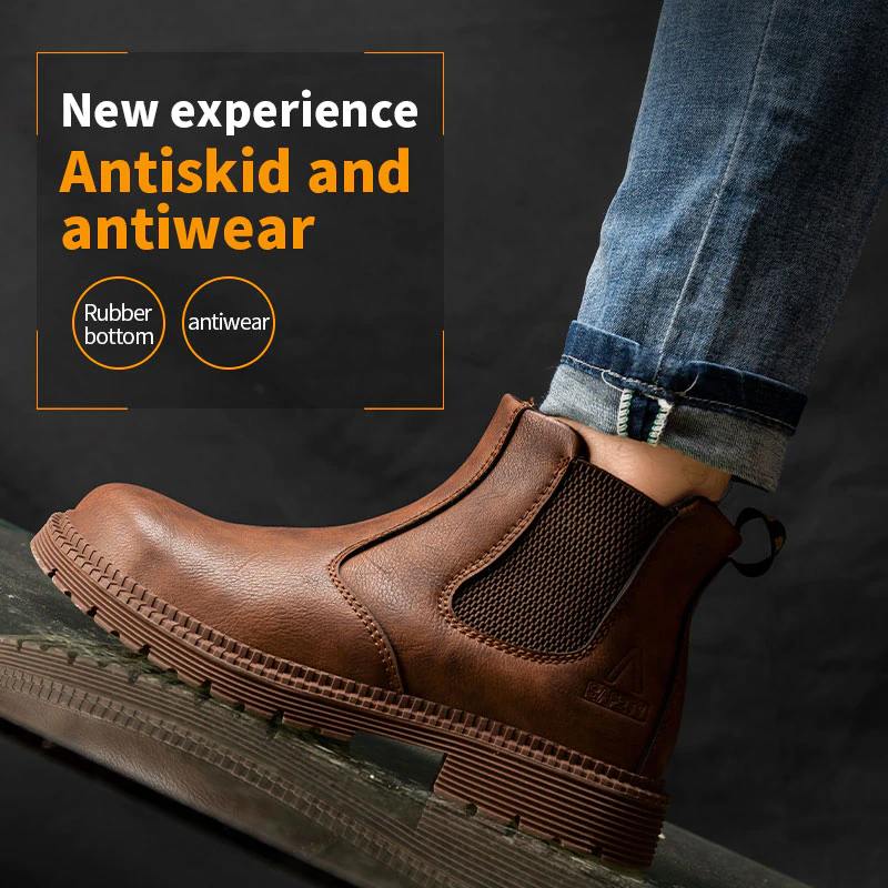 Safety Work Boots Steel-Capped Toes With Anti-Puncture Soles